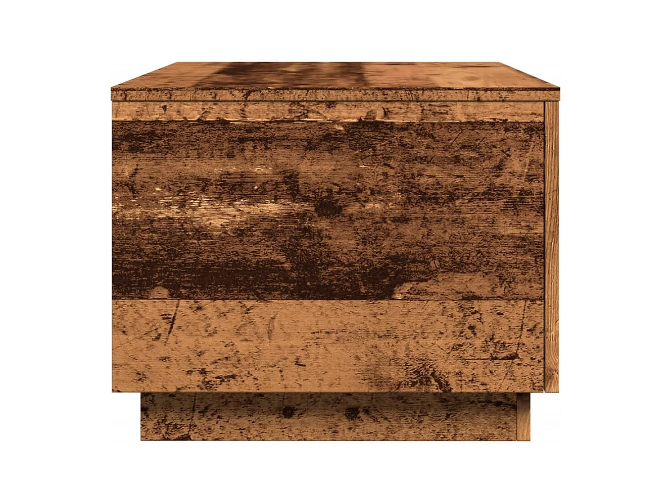 Table basse avec lumières LED vieux bois 90x50x40 cm