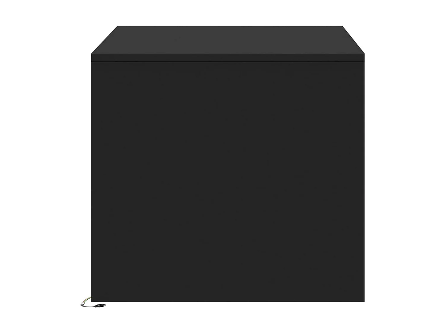 Salontafel met LED-verlichting bewerkt hout zwart