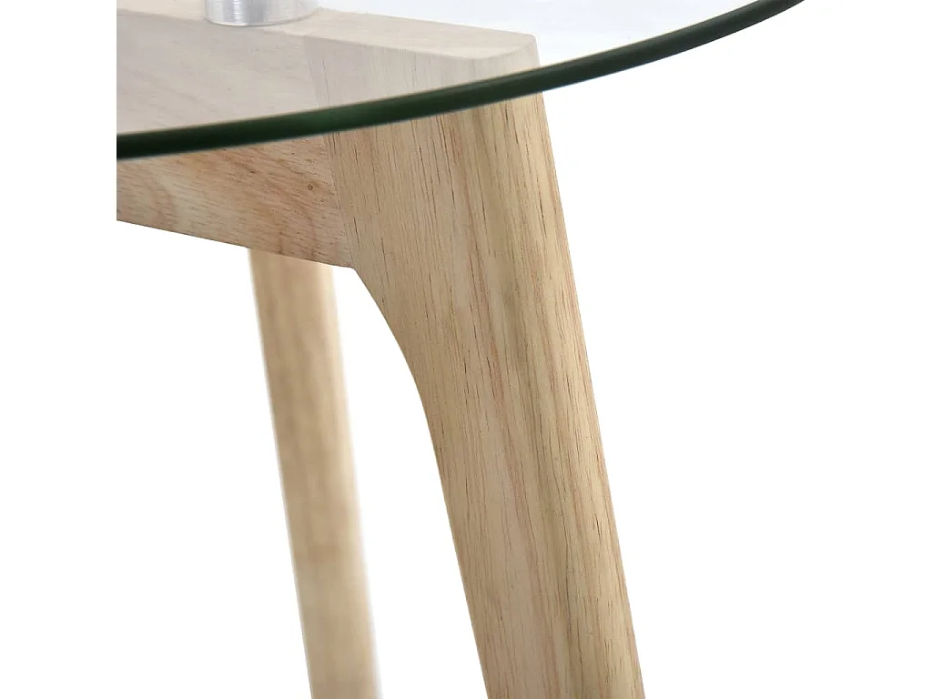 Ensemble de tables d'appoint 2 pièces Verre trempé