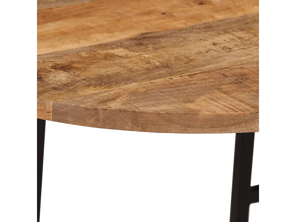 Tables basses gigognes 3 pièces bois massif de manguier et fer