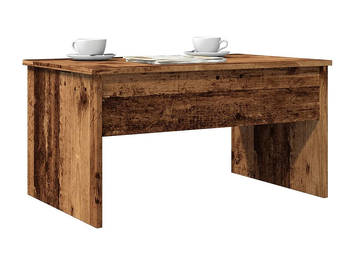 Table basse vieux bois 80x50,5x41,5 cm bois d'ingénierie