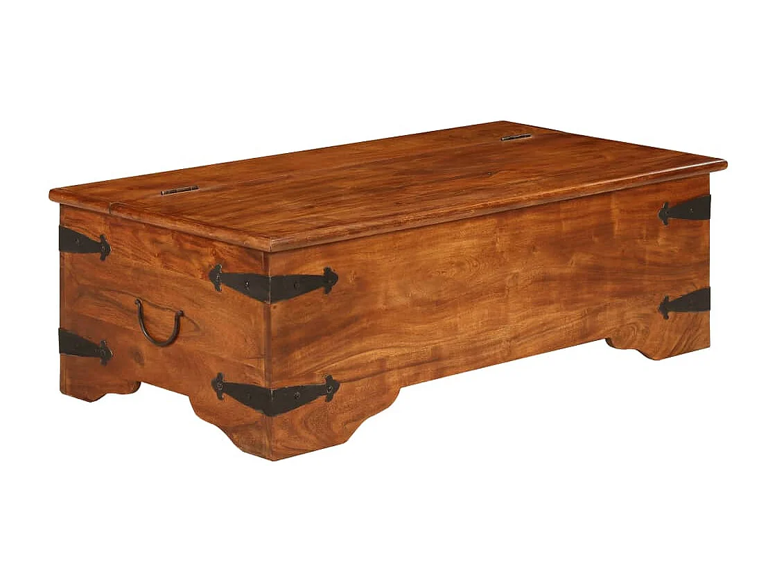 Mesa de centro acácia maciça c/ acabamento a mel 110x55x35 cm