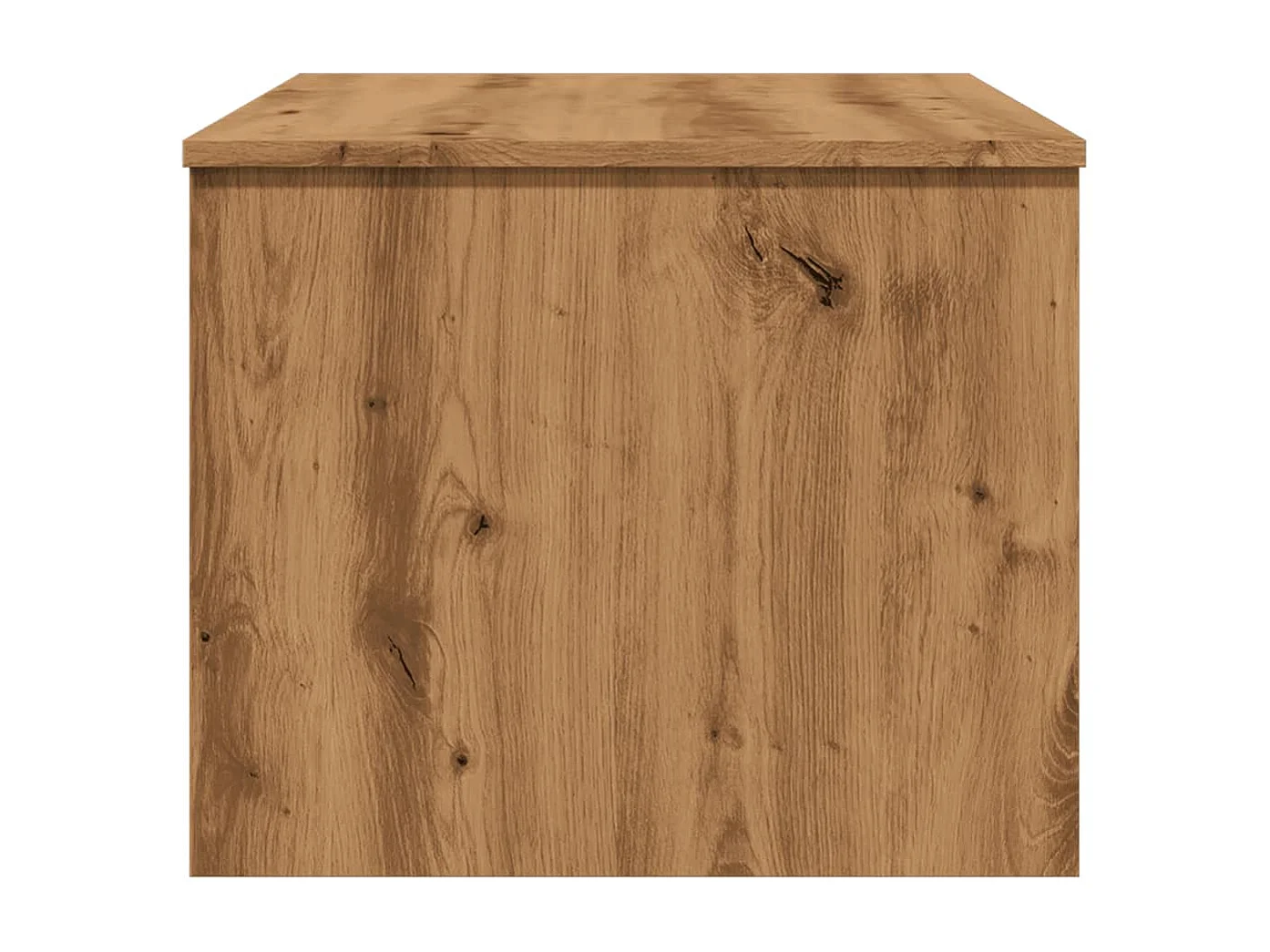 Table basse chêne artisanal 80x50,5x41,5 cm bois d'ingénierie