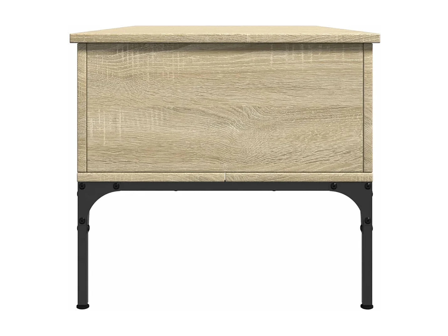 Table basse chêne sonoma 100x50x45cm bois d'ingénierie et métal