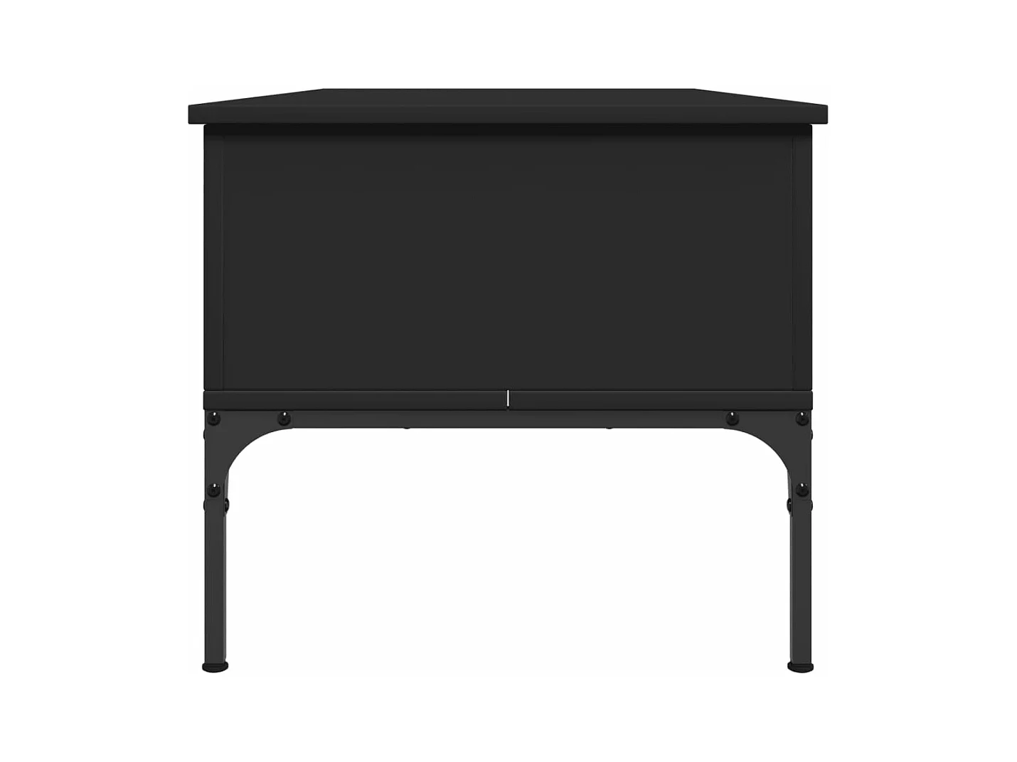 Table basse noir 100x50x45 cm bois d'ingénierie et métal