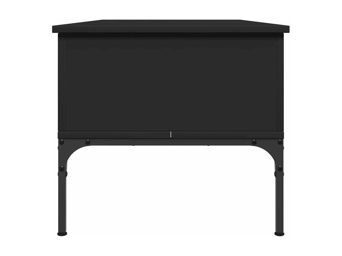 Table basse noir 100x50x45 cm bois d'ingénierie et métal