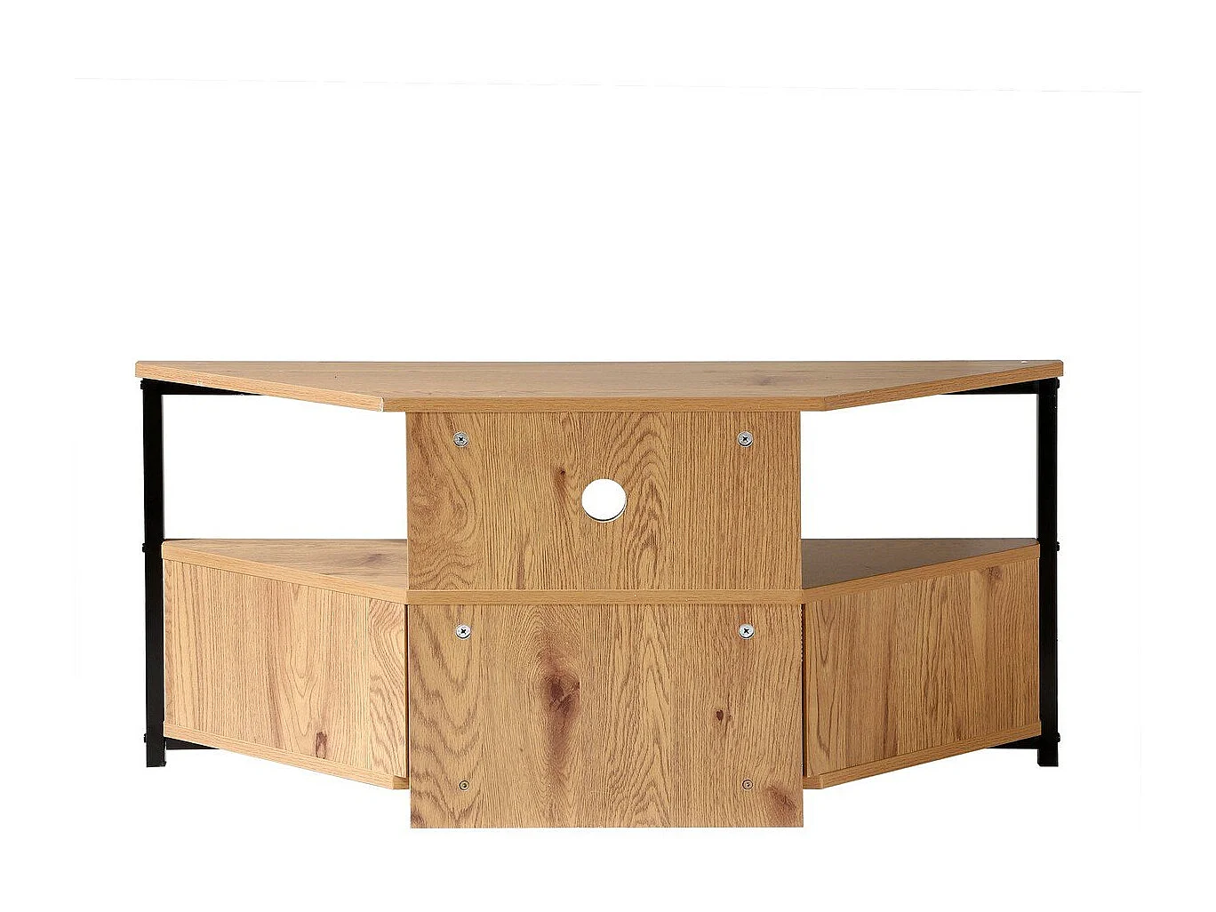 Meuble TV d'Angle 1 Porte avec Cannage Rotin L100 cm - JAYA