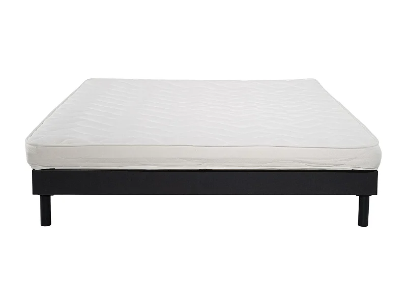 Ensemble Matelas mousse ECO - 140x200cm - mousse - 14 cm et Sommier kit gris