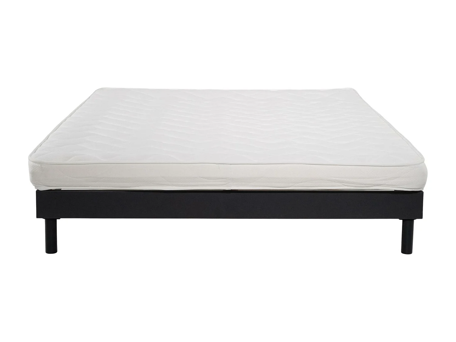 Ensemble Matelas mousse ECO - 140x200cm - mousse - 14 cm et Sommier kit gris