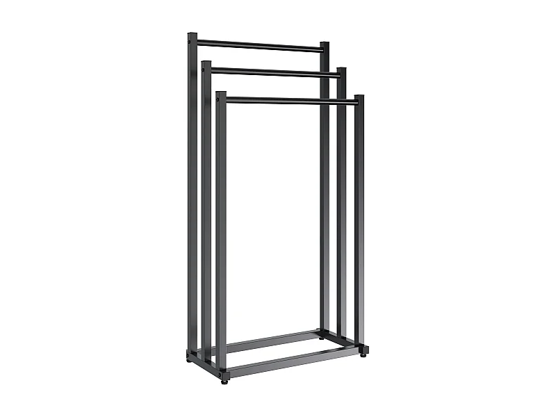 Porte-serviettes - Métal - 45 x 22 x 85cm - Noir - Anoka