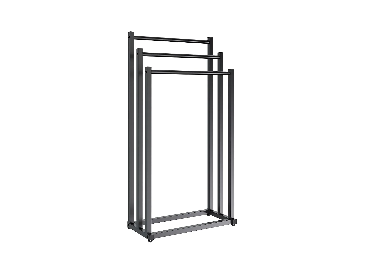 Porte-serviettes - Métal - 45 x 22 x 85cm - Noir - Anoka