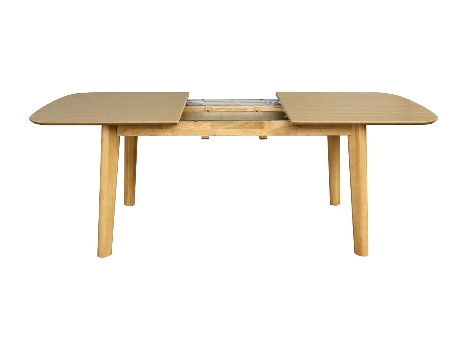 Mesa de comedor rectangular y extensible, 160 - 210cm natural