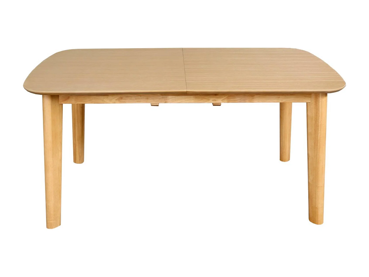 Table à manger extensible rectangulaire 160 - 210cm. placage chêne. teinte naturelle. L 160/210 x P 90 x H 76cm