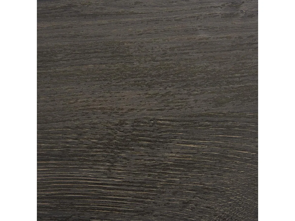 ANKARA - Table d'appoint Ronde Pied Central Relief MDF Effet bois foncé