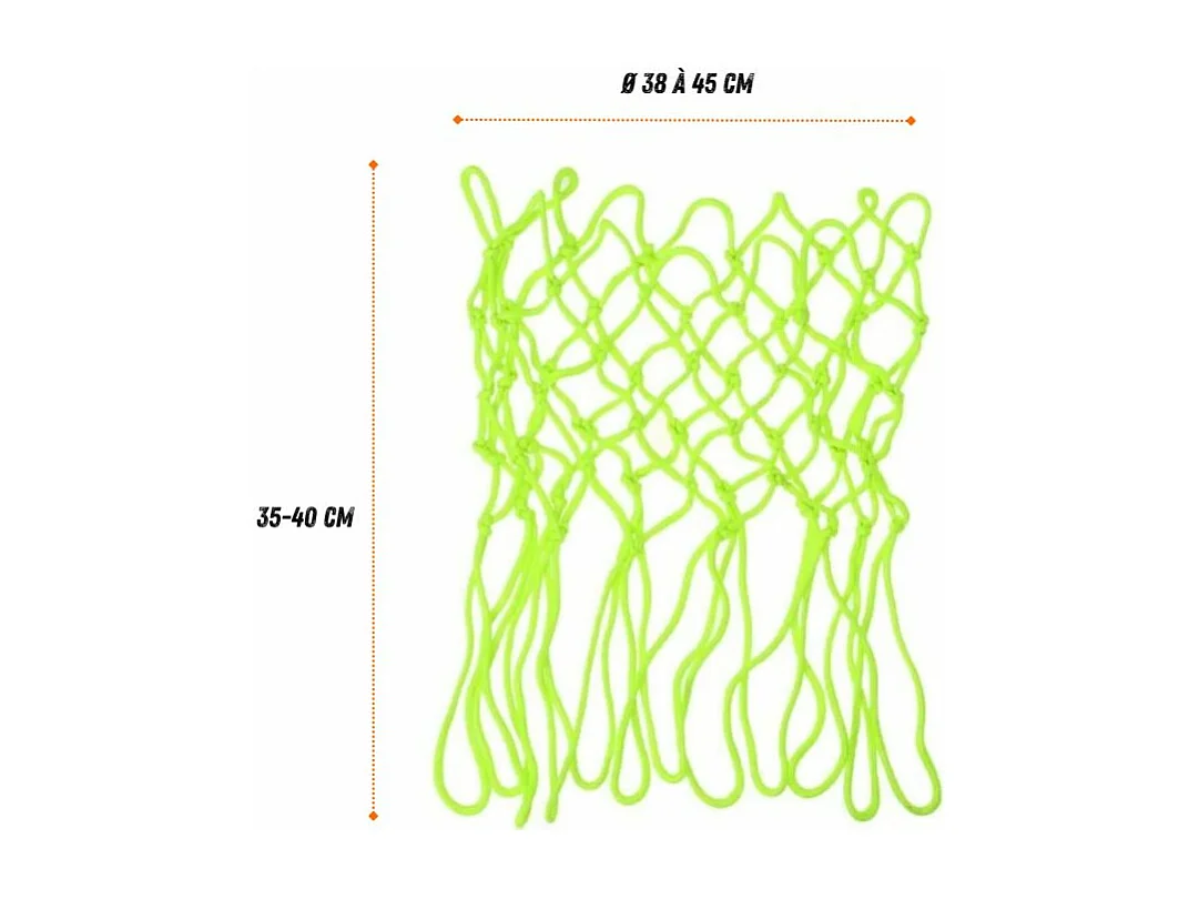 Filet de panier basket-ball phosphorescent - Ghost - Adaptabilité universelle et Installation facile