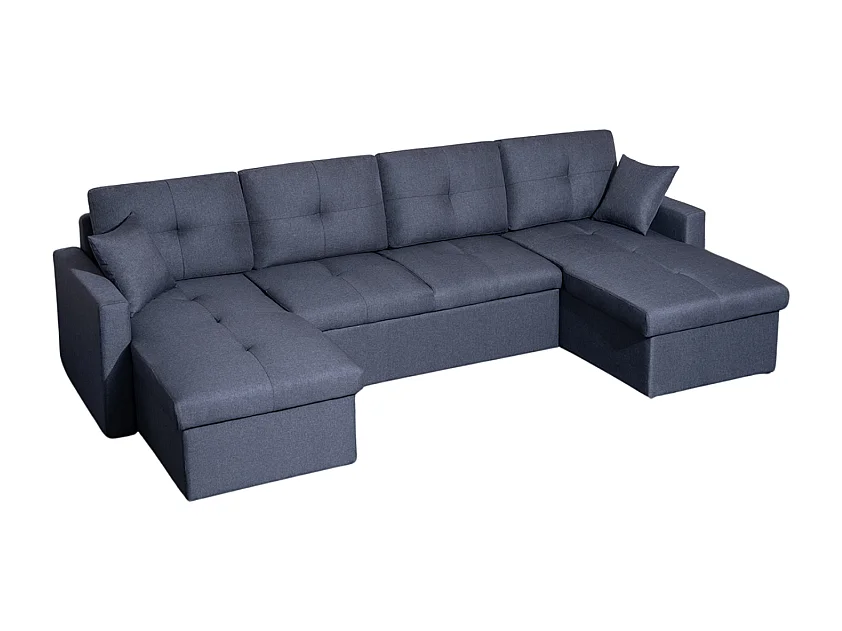 Canapé panoramique convertible gris Romy