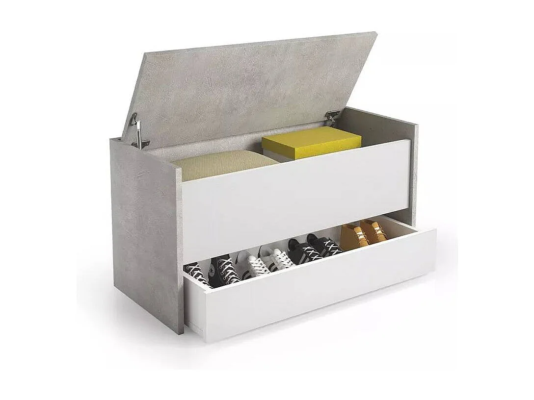 Baule contenitore cassapanca da interno cassetto scorrevole moderno