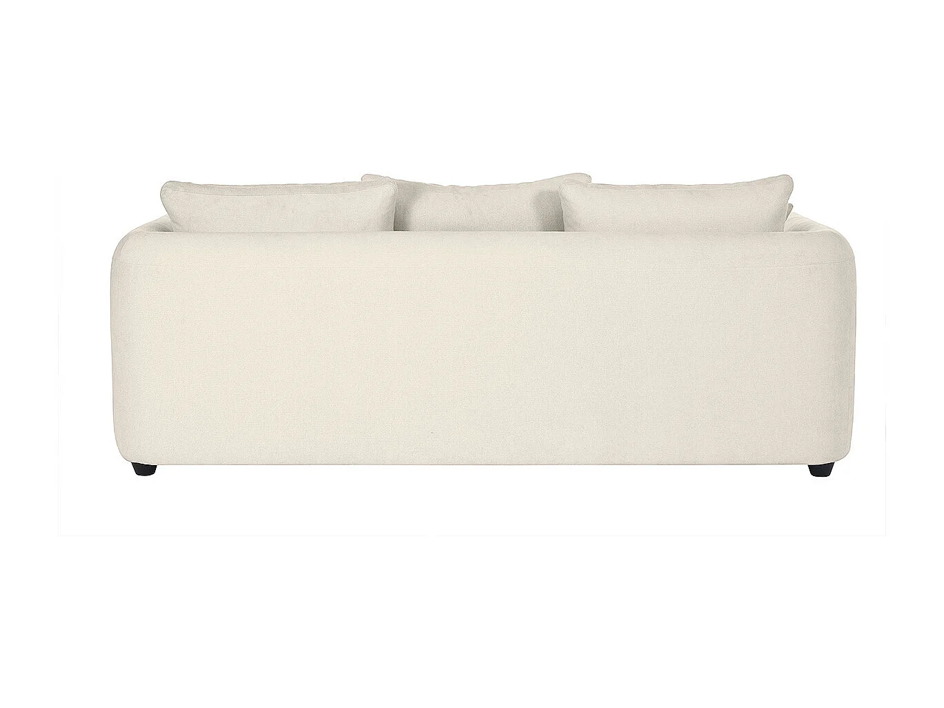 Divano sfoderabile design a fagiolo in tessuto effetto velluto beige chiaro SACHA