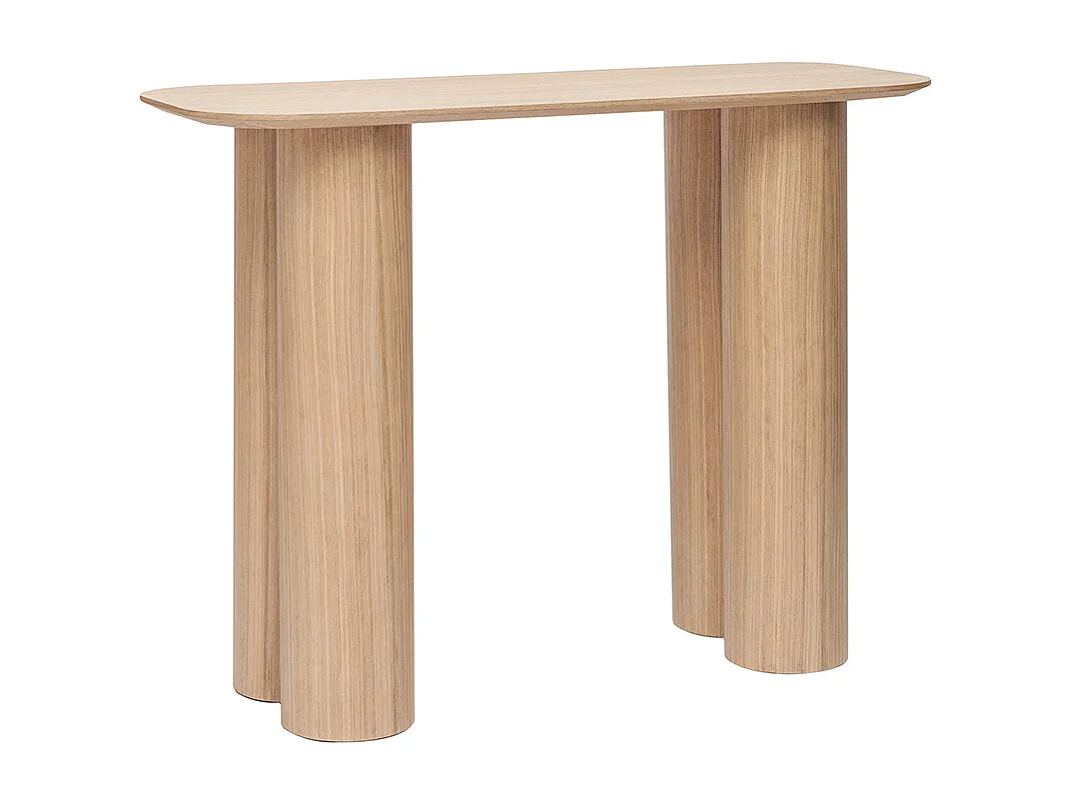 Console design en bois clair L100 cm FOLEEN