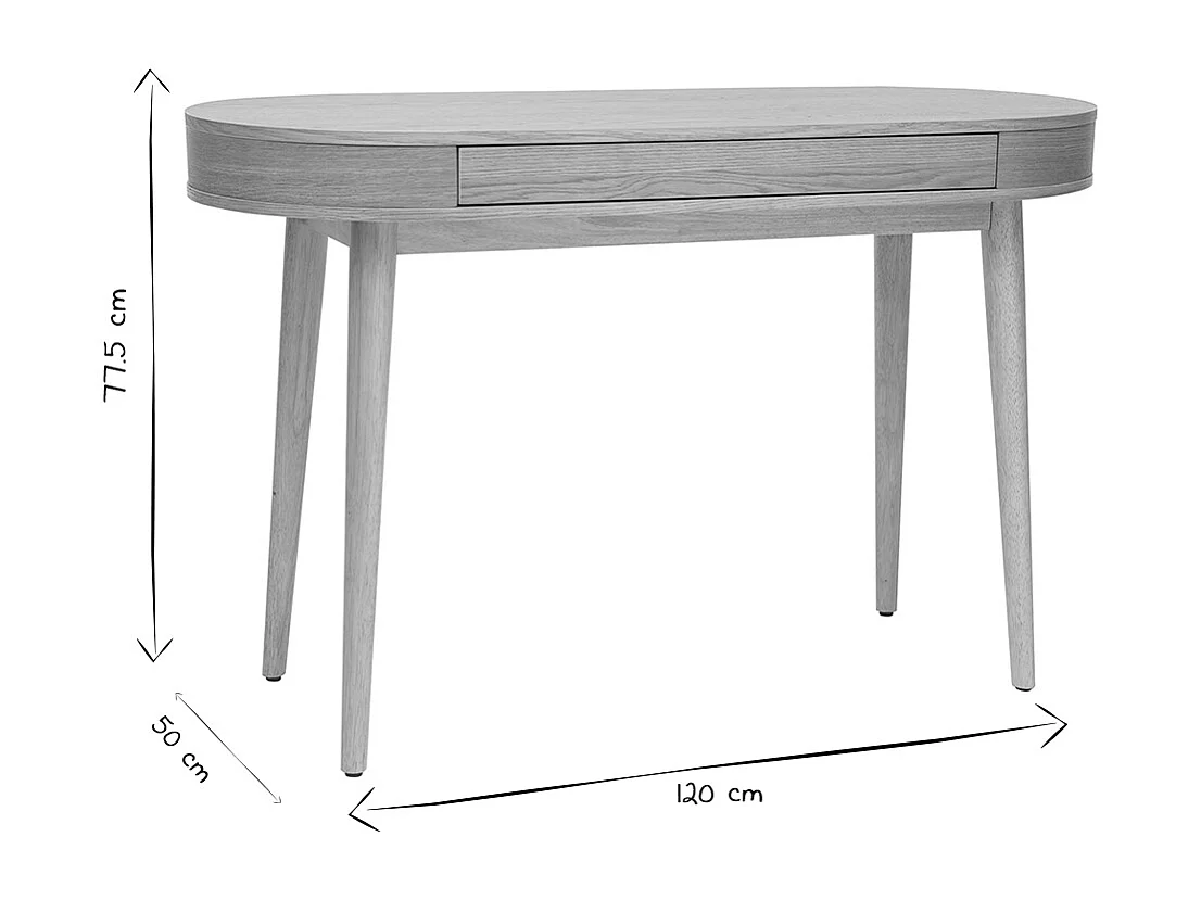 Schreibtisch mit Schublade aus hellem Holz B120 cm JUDITH