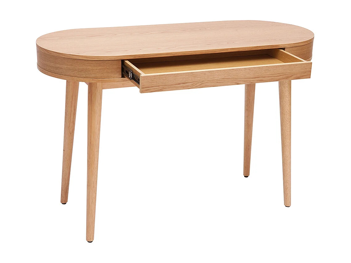 Scrivania con cassetto in legno chiaro L120 cm JUDITH