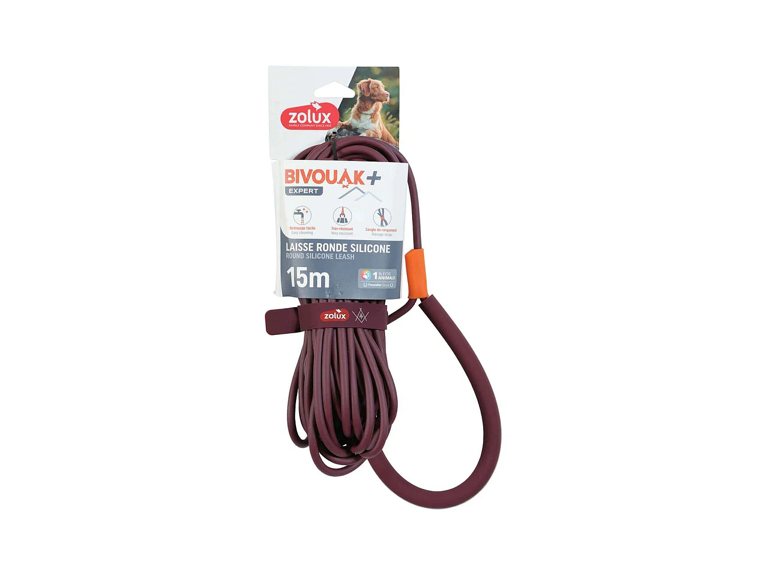 Longe ronde en silicone rouge Bivouak 15 m
