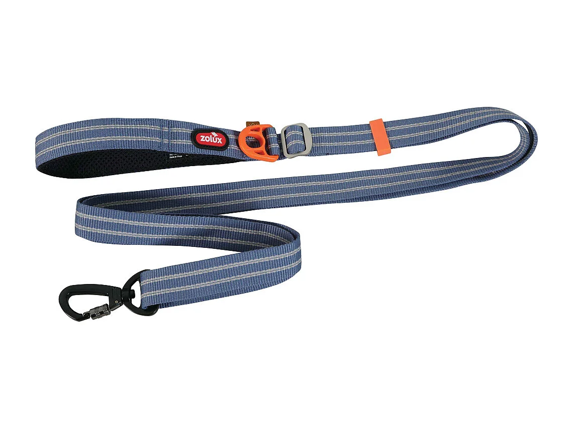 Laisse réglable avec bande réfléchissante Bivouak 1.15 à 2 m