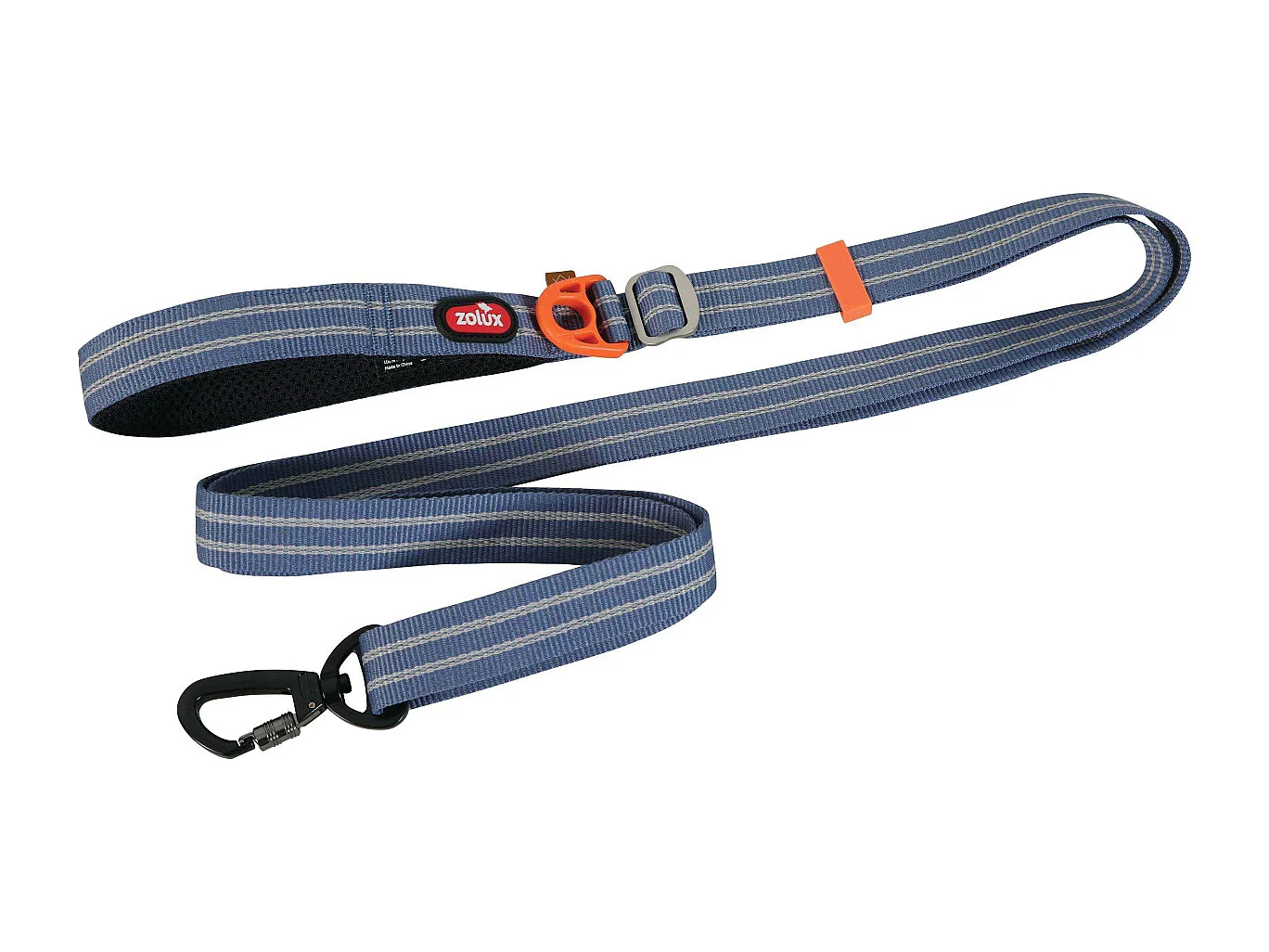 Laisse réglable avec bande réfléchissante Bivouak 1.15 à 2 m