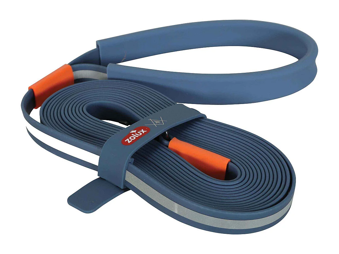 Longe plate en silicone bleu Bivouak 5 m