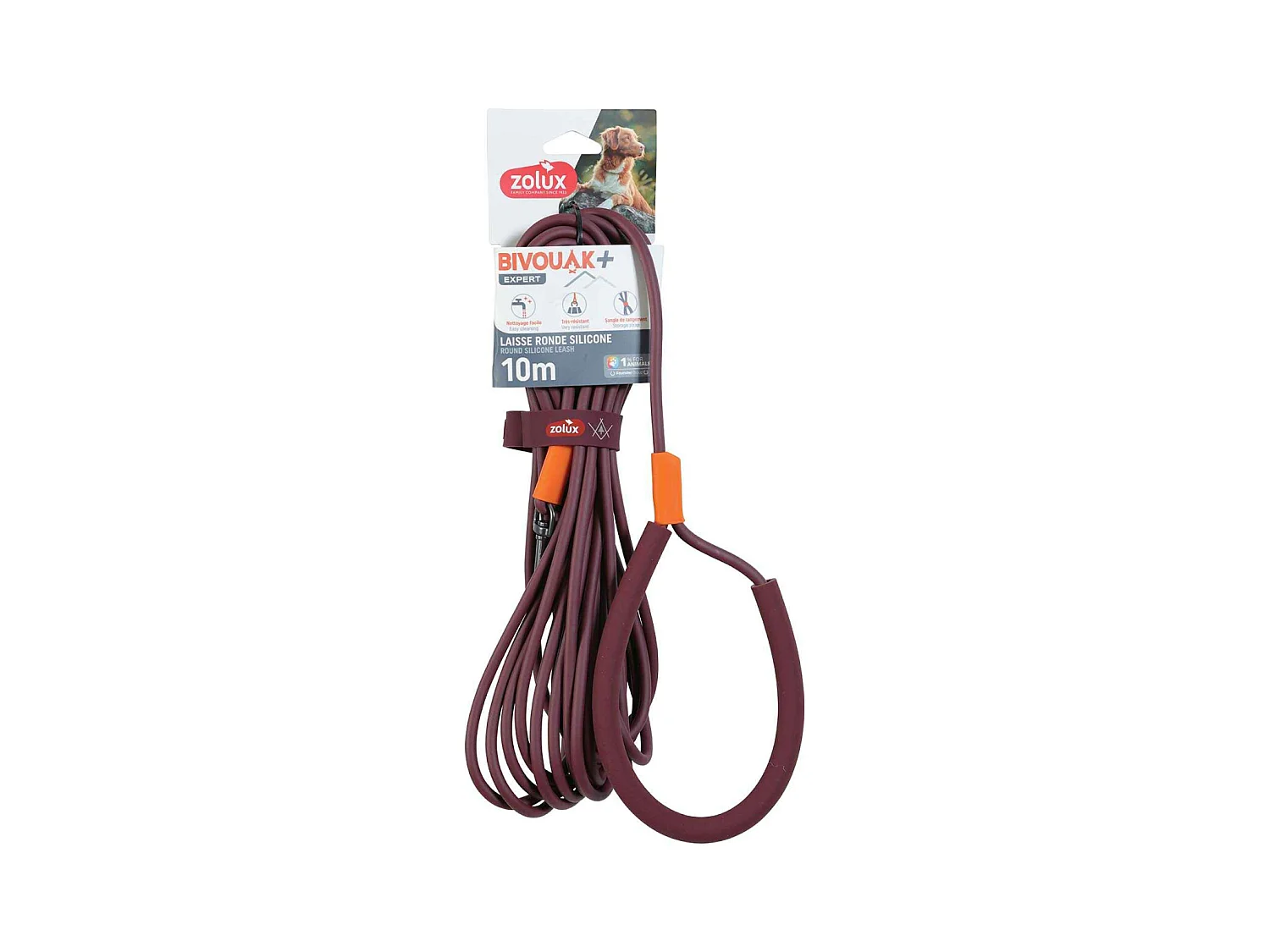 Longe ronde en silicone rouge Bivouak 10 m