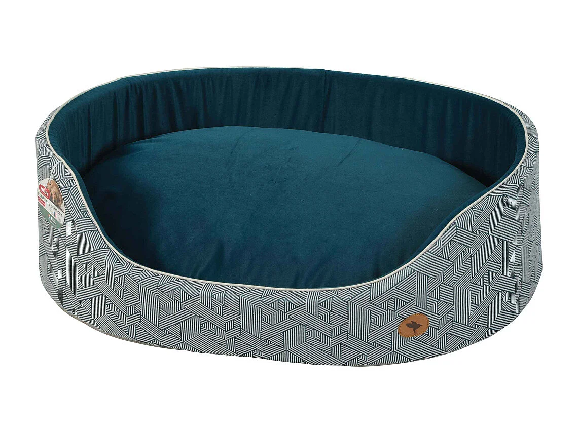 Corbeille bi-matière avec coussin déhoussable Kanga 80 cm