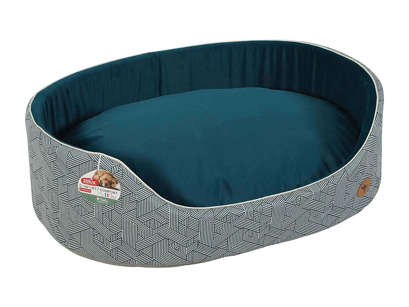 Corbeille bi-matière avec coussin déhoussable Kanga 90 cm