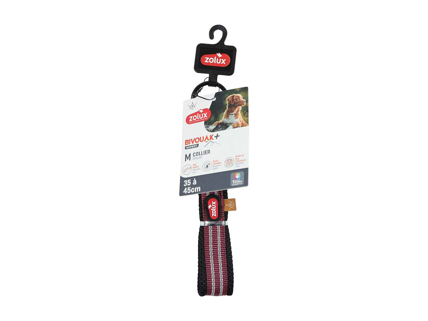 Collier souple en tissu Bivouak 35 à 45 cm 20 mm