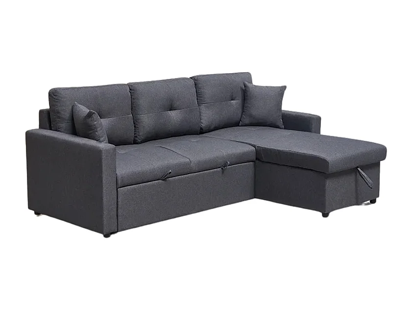 Canapé angle convertible réversible gris Romy