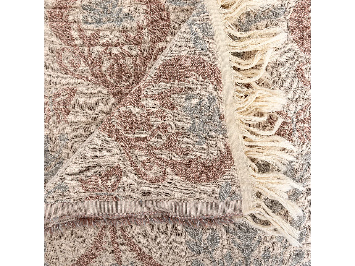 Tagesdecke mit Fransen im Cottage-Stil 240 x 260 cm