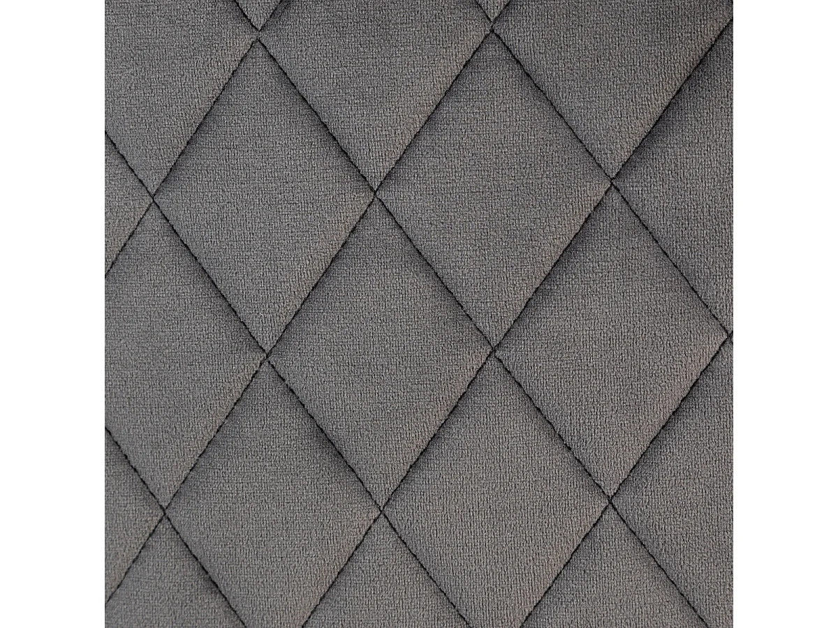 Tabouret Fauteuil de Bar en velours Gris et pieds en métal Noir