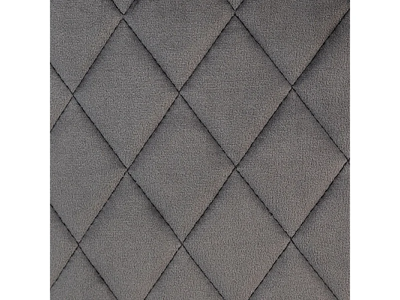 Tabouret Fauteuil de Bar en velours Gris et pieds en métal Noir