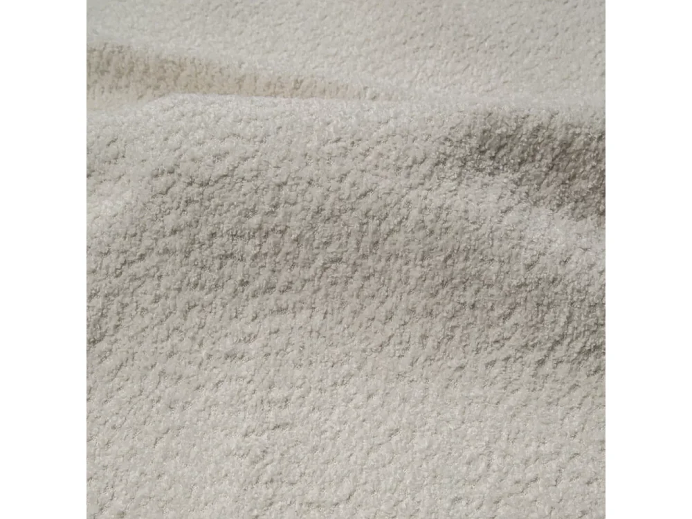 Canapé panoramique 7 places symétrique en bouclette crème  MYRA