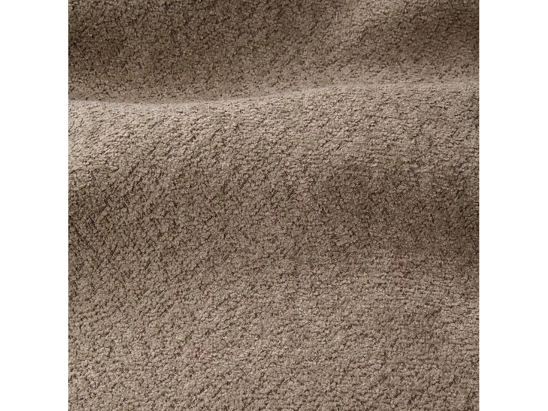 Canapé grand angle droit 5 places MYRA en tissu bouclette taupe
