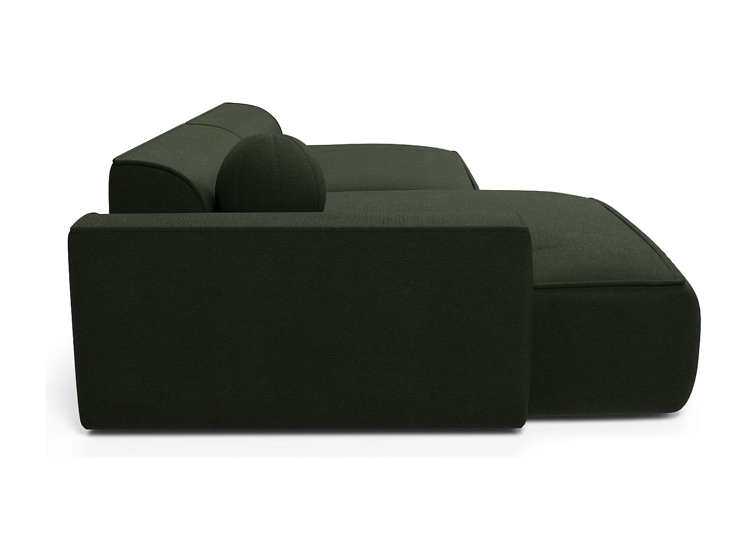 Canapé angle gauche tissu tramé vert olive 260cm  ANIA