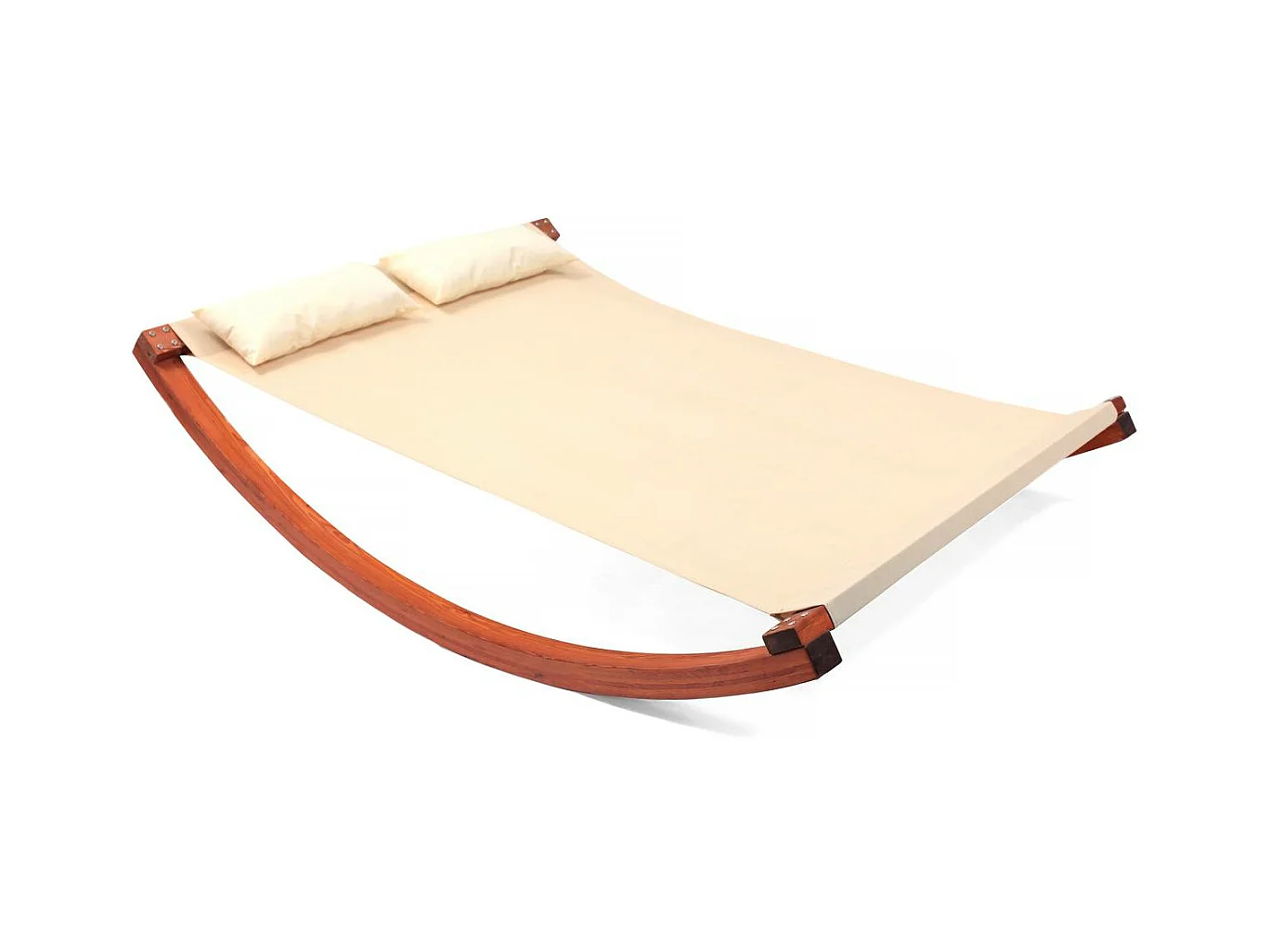 Hamac bois en texline "Relax" - 2 places - Ecru