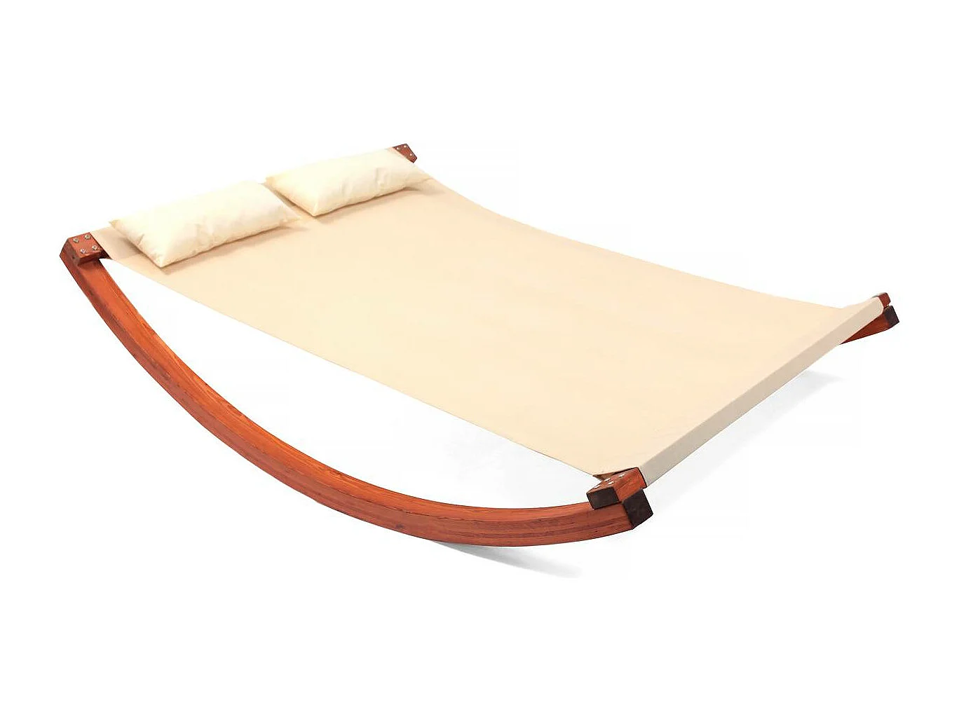 Hamac bois en texline "Relax" - 2 places - Ecru