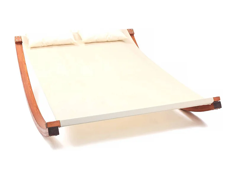 Ligbed tweepersoons outdoor doek textileen hangmat "Relax" - 2 zits - Ecru