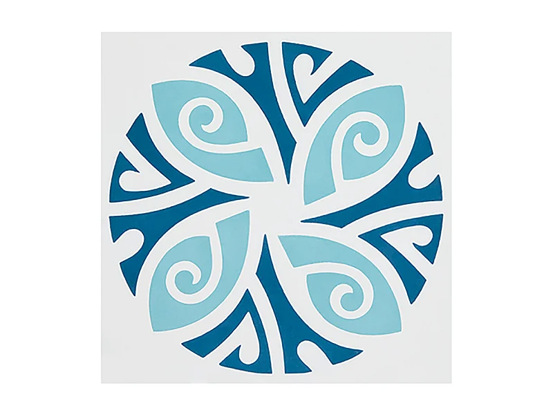 Boite de 24 Carreaux de ciment véritable 0,96m2/ Carreaux de ciment artisanaux coloris Bleu pour sol et mur - l.20 x L.20 cm