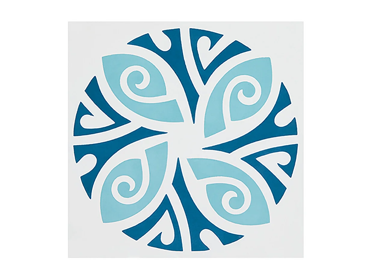 Boite de 24 Carreaux de ciment véritable 0,96m2/ Carreaux de ciment artisanaux coloris Bleu pour sol et mur - l.20 x L.20 cm