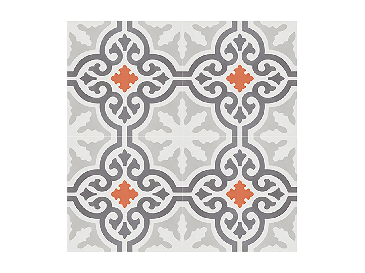 Boite de 24 Carreaux de ciment hydraulique 0,96m2 / Carreaux de ciment artisanaux pour sol et mur multicolore - l.20 x L.20 cm 