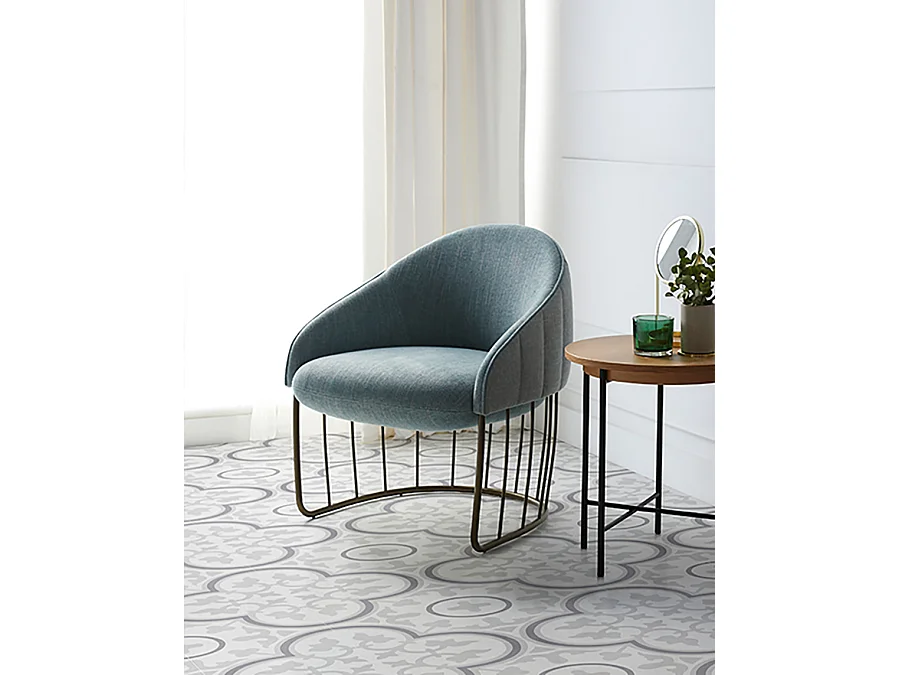 Boite de 24 Carreaux de ciment véritable 0,96m2 / Carreaux de ciment artisanaux pour sol et mur coloris Gris - l.20 x L.20cm