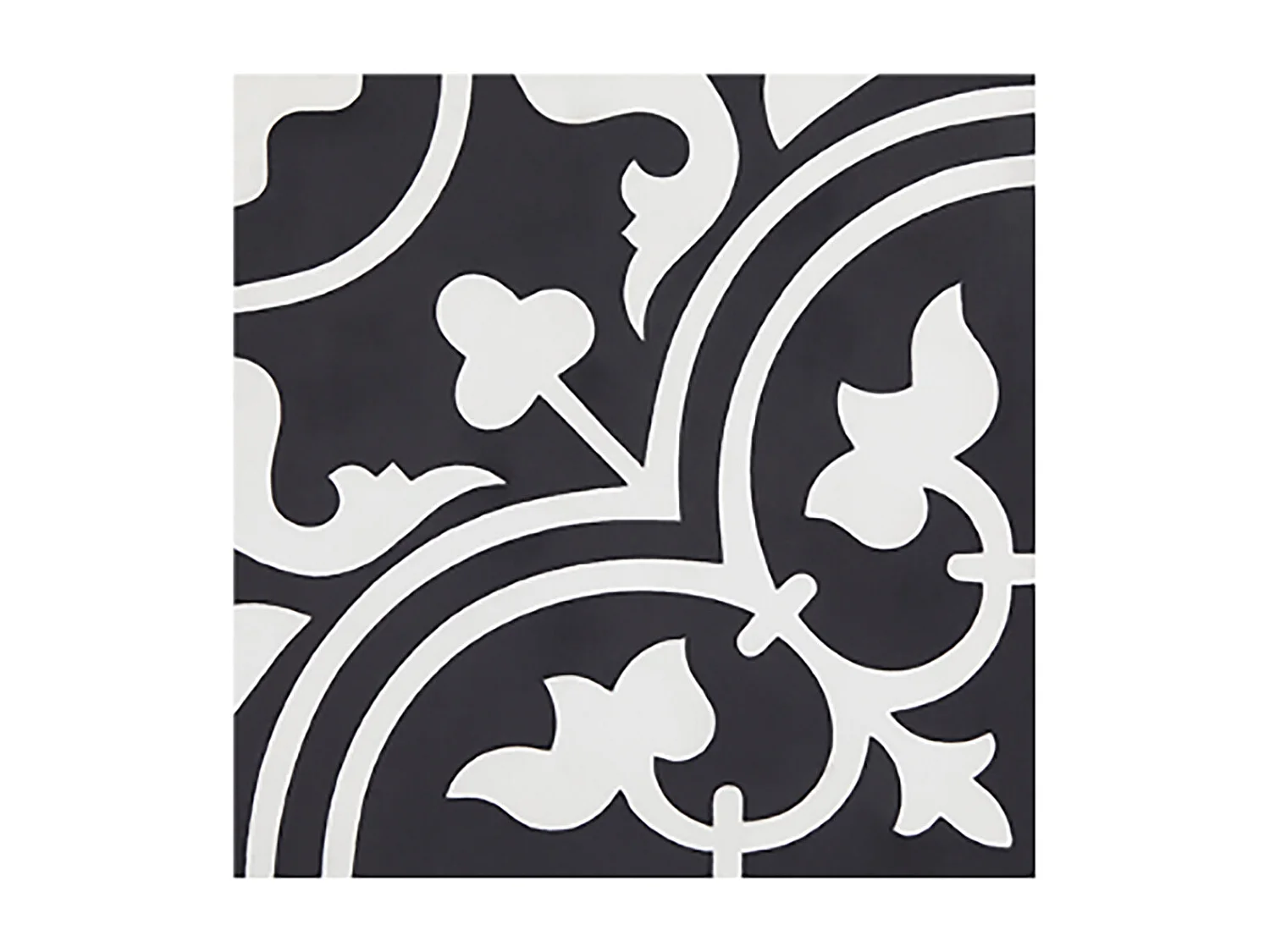 Boite de 24 Carreaux de ciment véritable 0,96m2 / Carreaux de ciment artisanaux pour sol et mur coloris noir - l.20 x L.20 cm