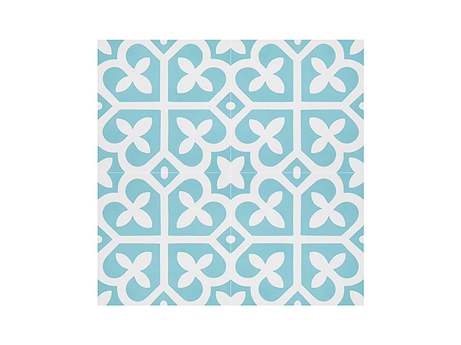 Boite de 24 Carreaux de ciment véritable 0,96m2 / Carreaux de ciment artisanaux coloris bleu pour sol et mur - l.20 x L.20 cm 