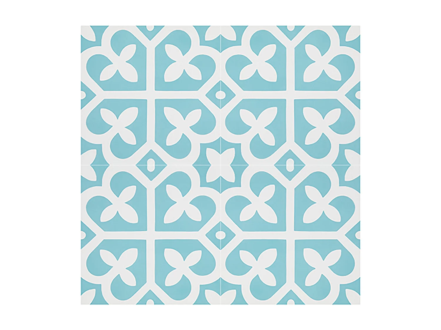 Boite de 24 Carreaux de ciment véritable 0,96m2 / Carreaux de ciment artisanaux coloris bleu pour sol et mur - l.20 x L.20 cm 